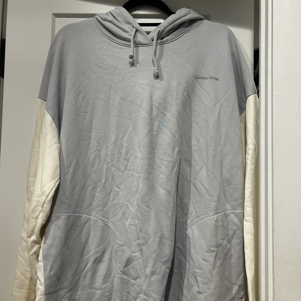 Outdoor Voices Gray and Cream Sweatshirts